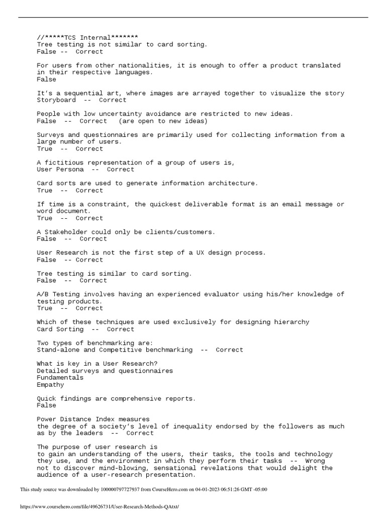 User Research Methods Overview | PDF | Usability | Cognitive Science