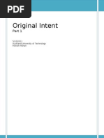 Original Intent - Monish Mohan