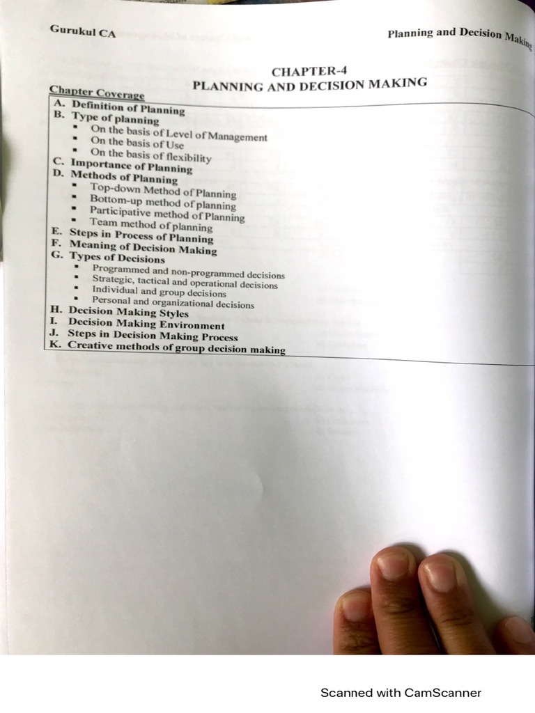 Planning and Decision Making | PDF