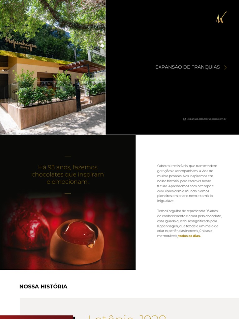 Expansão de franquias Kopenhagen PDF Franchising Chocolate