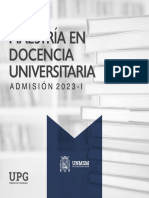 Maestría en Docencia Universitaria: ADMISIÓN 2023-I