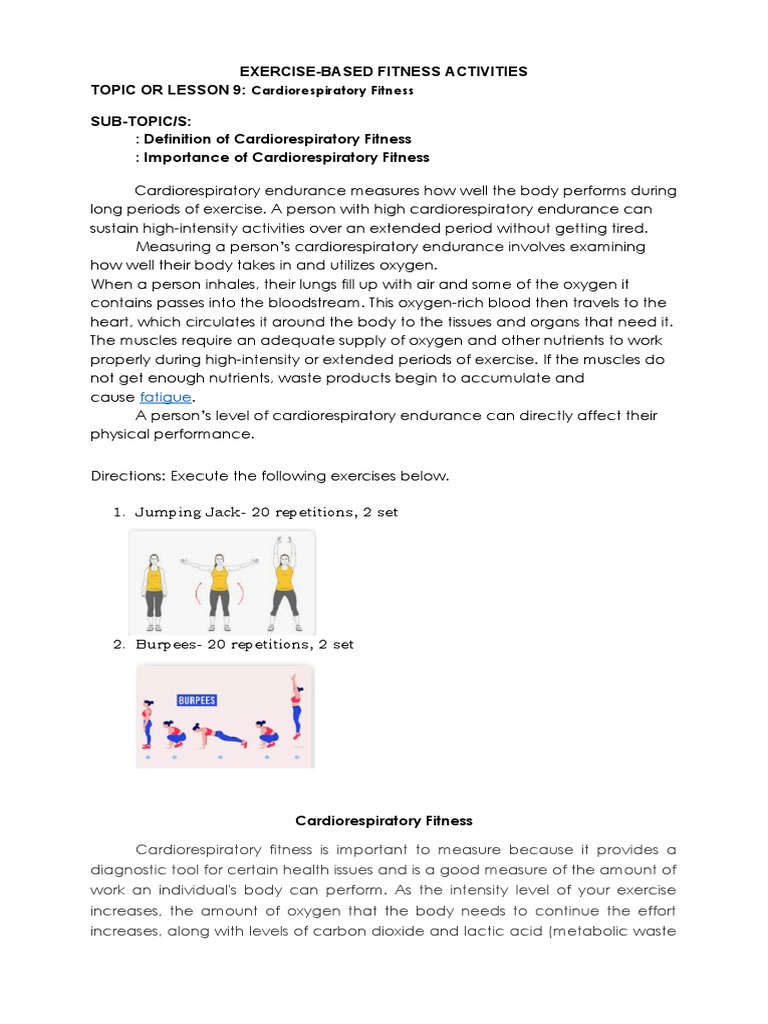 Understanding Cardiorespiratory Fitness Its Definition, Importance