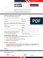 Work From Home Application Form
