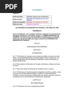 LEI ORGÂNICA TAUBATÉ