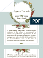 Types of Curricula 