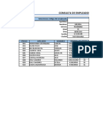 Consulta de Empleados: Apellidos: Nombres: Género: Edad: Área: Sueldo: Ciudad: Código Apellidos Nombres Género Edad