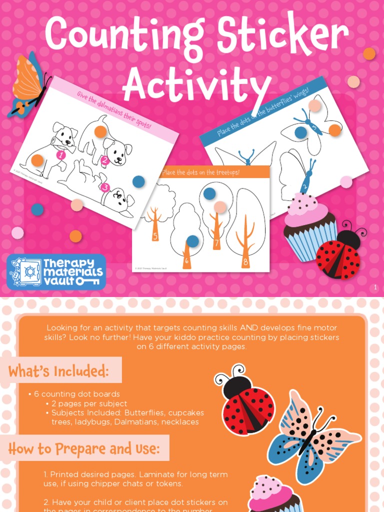Counting Sticker Activity 8uvhes | PDF | Psychological Concepts ...