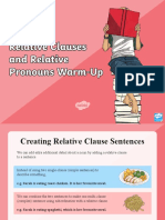 Relative Clauses and Relative Pronouns Warm-Up PowerPoint