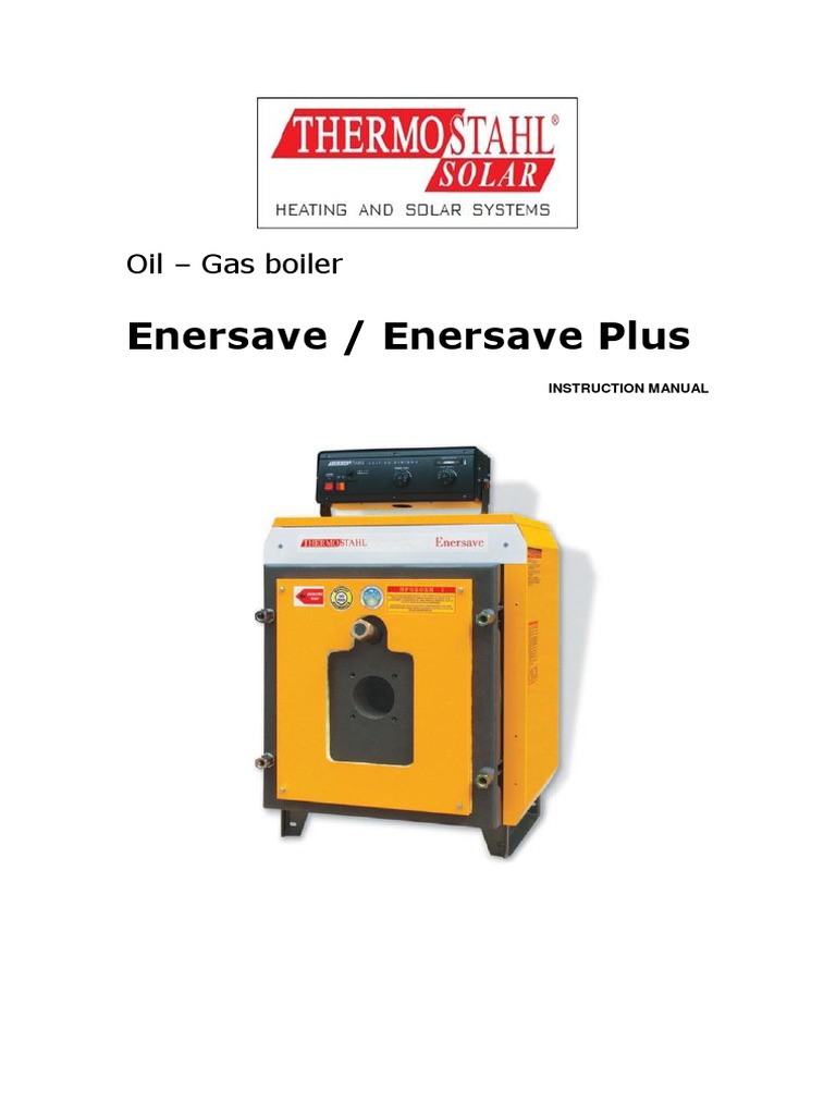 Instruction Manual for the ENERSAVE OilGas Boiler PDF Boiler Chimney