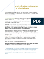 Police Administrative X Judiciaire