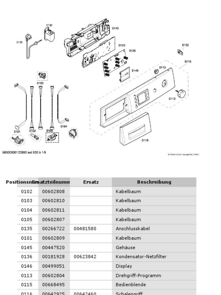 Bosch Maxx7 Exploded View | PDF
