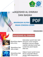 Maqoshid Al-Syariah Dan Ibadah