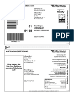 Hermes Privatservice Paketschein: Absender