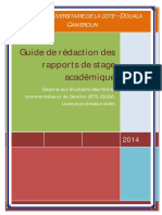 Guide de Redaction Du Rapport de Stage I