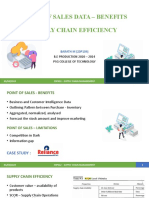 Point of Sales Data - Benefits Supply Chain Efficiency: B.E PRODUCTION 2020 - 2024 PSG College of Technology
