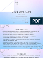 Insurance Laws: DR Sanjay Bang Associate Professor Law Christ (Deemed To Be University) Pune Lavasa