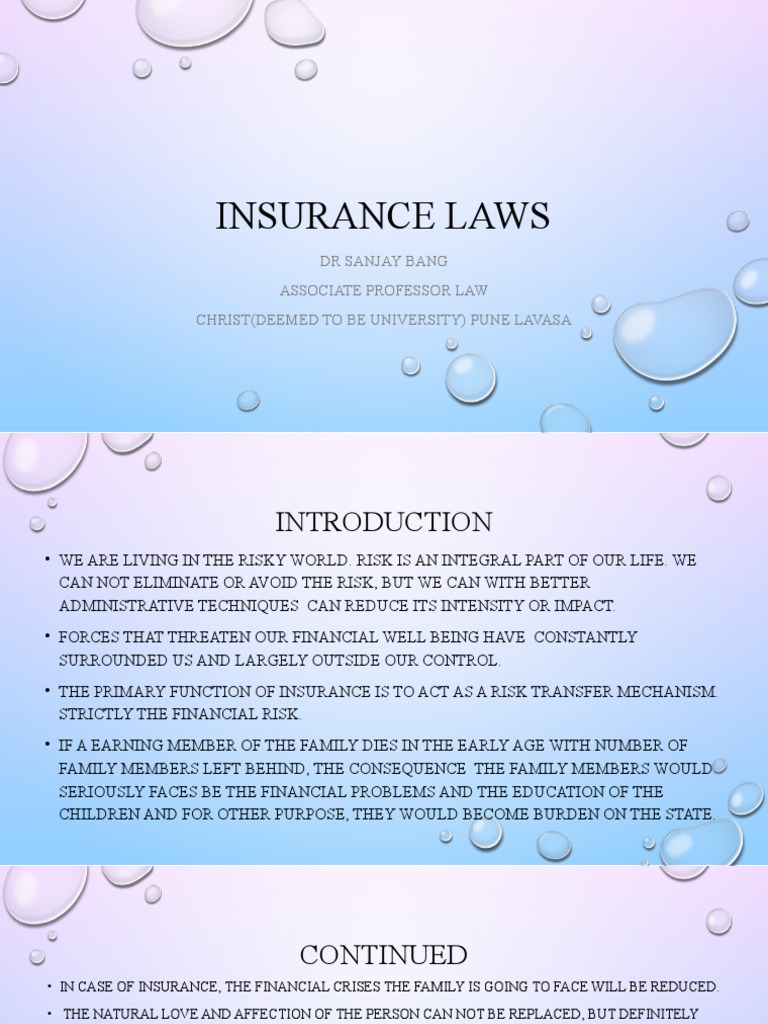 Role of Insurance in Risk Management | PDF | Social Science | Law