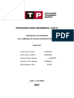 Procesos para Ingenieria (1G27T) : Análisis de Los Procesos de La Empresa de Vicente Constructora Sac