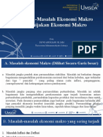 Masalah-Masalah Ekonomi Makro Dan Kebijakan Ekonomi Makro: Oleh: Dewi Andriani - Se.,Mm Universitas Muhammadiyah Sidoarjo