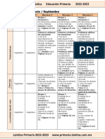 Septiembre - 3er Grado Dosificación (2022-2023)