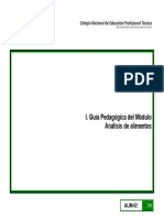 I. Guía Pedagógica Del Módulo Análisis de Alimentos: ALIM-02