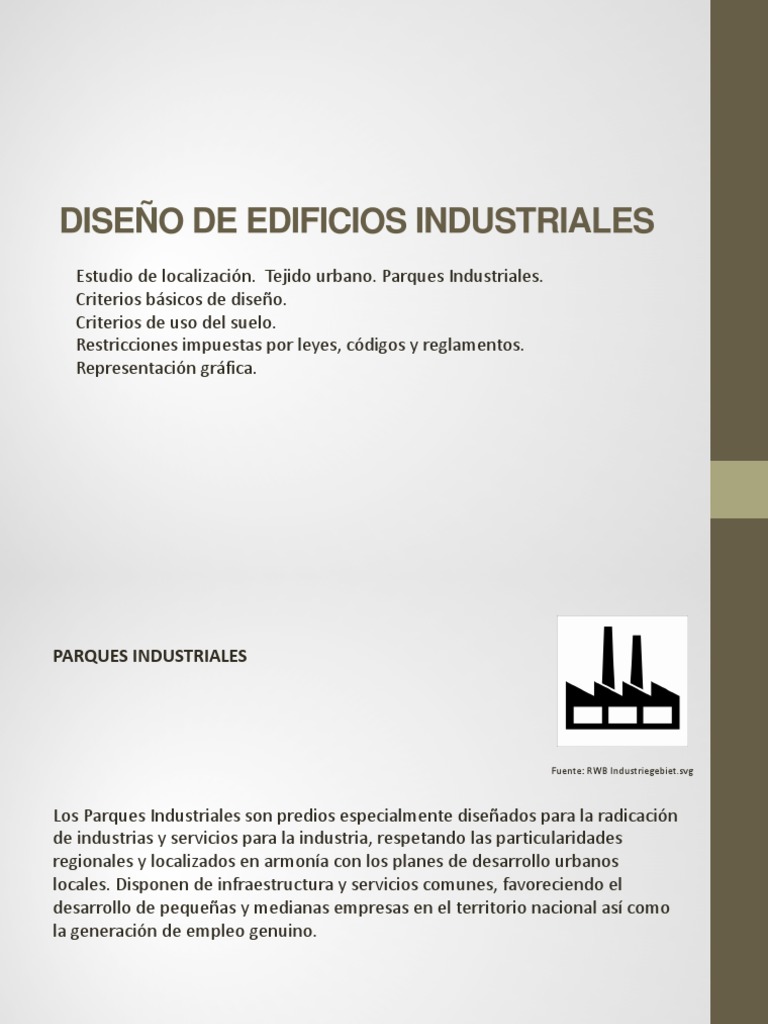 Normativa para Diseño de Parques Industriales | PDF | Economias