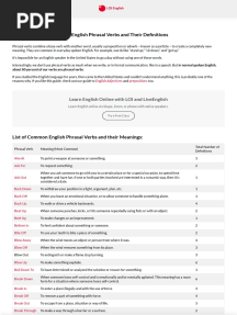 List of 390 Most Useful English Phrasal Verbs