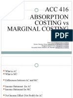 ACC 416 Absorption Costing Vs Marginal Costing