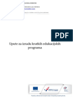 Upute Za Izradu Kratkih Edukacijskih Programa: Turisticka-I-Ugostiteljska-Skola@du.t-Com - HR