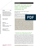 New Insights From Female Bird Song - Towards An Integrated Approach To Studying Male and Female Communication Roles