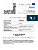 Testzertifikat - Test Certificate: EU Digital COVID Certificate