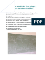 7ma Guía de Actividades. Los Griegos. Consecuencia de La Invasión Doria