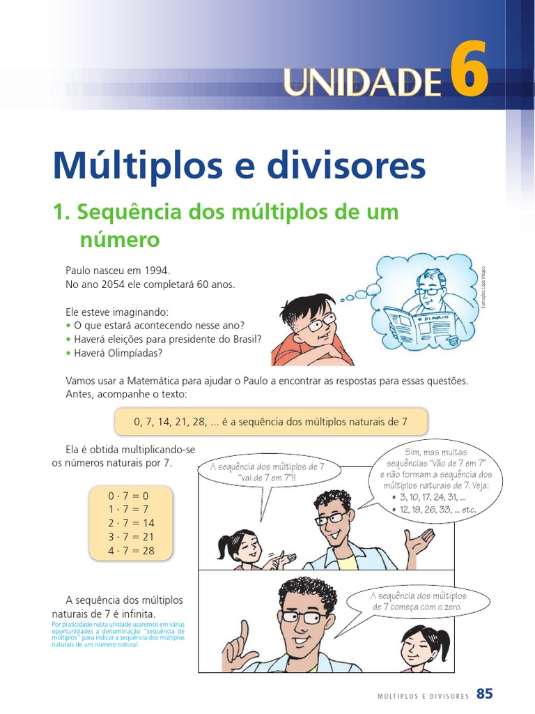 Múltiplos e Divisores de Números Naturais | PDF | Número primo ...