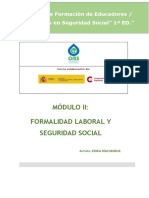 Módulo Ii: Formalidad Laboral Y Seguridad Social