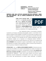 Señora Juez Del Octavo Juzgado de Paz Letrado - Sede JPL San Martin - de La Corte Superior de Justicia de Lima Norte