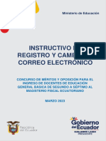 Intructivo de Registro y Cambio de Correo Electronico