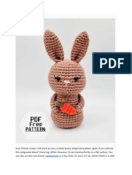Crochet Rose The Bunny Amigurumi PDF Free Pattern