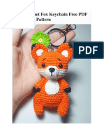 Cute Crochet Fox Keychain Free PDF Pattern