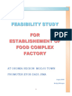 Feasibility Study: Feasibility Study FOR Establishement of Food Complex Factory