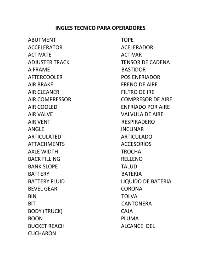 ingles-tecnico-para-operadores-pdf-veh-culos-tecnolog-a-de-veh-culos