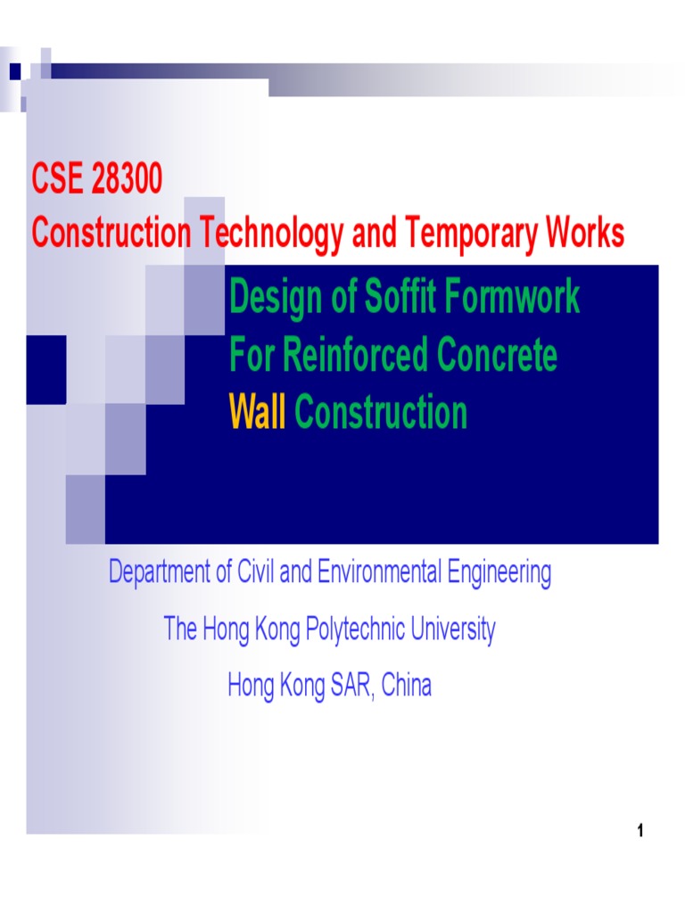 Design of Soffit Formwork for RC Walls | PDF | Concrete | Beam (Structure)