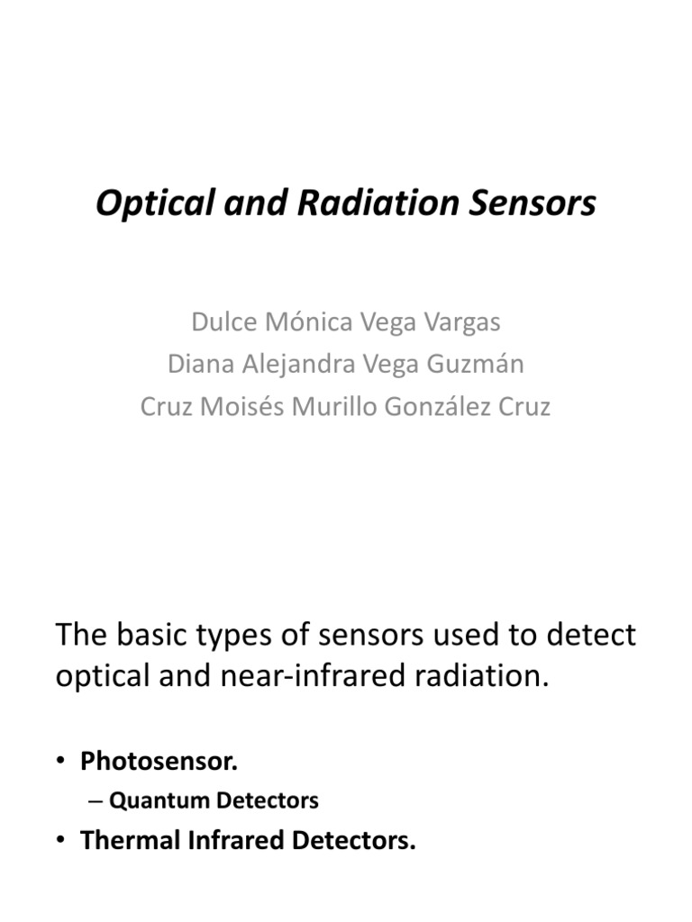 Optical and Radiation Sensors | PDF