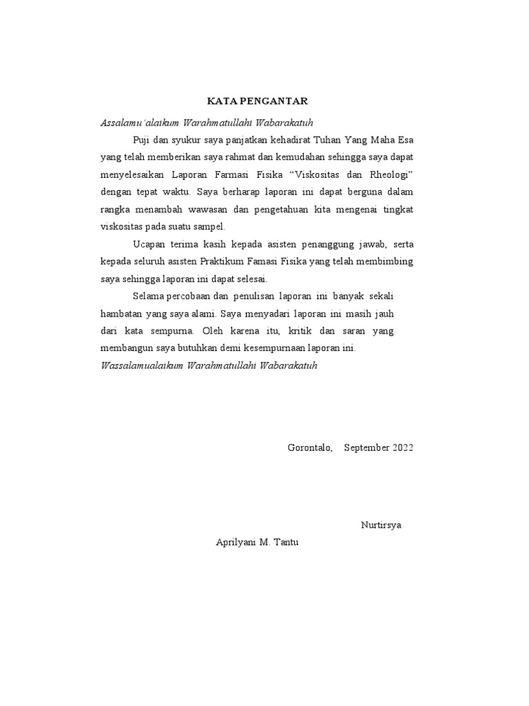 Kata Pengantar | PDF