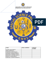 Grade 8 Special Science Program: Homeroom Class Organization