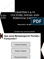 Chapter V & Vi Culture, Social and Personal Factor: Maya Andini K, SP, MM