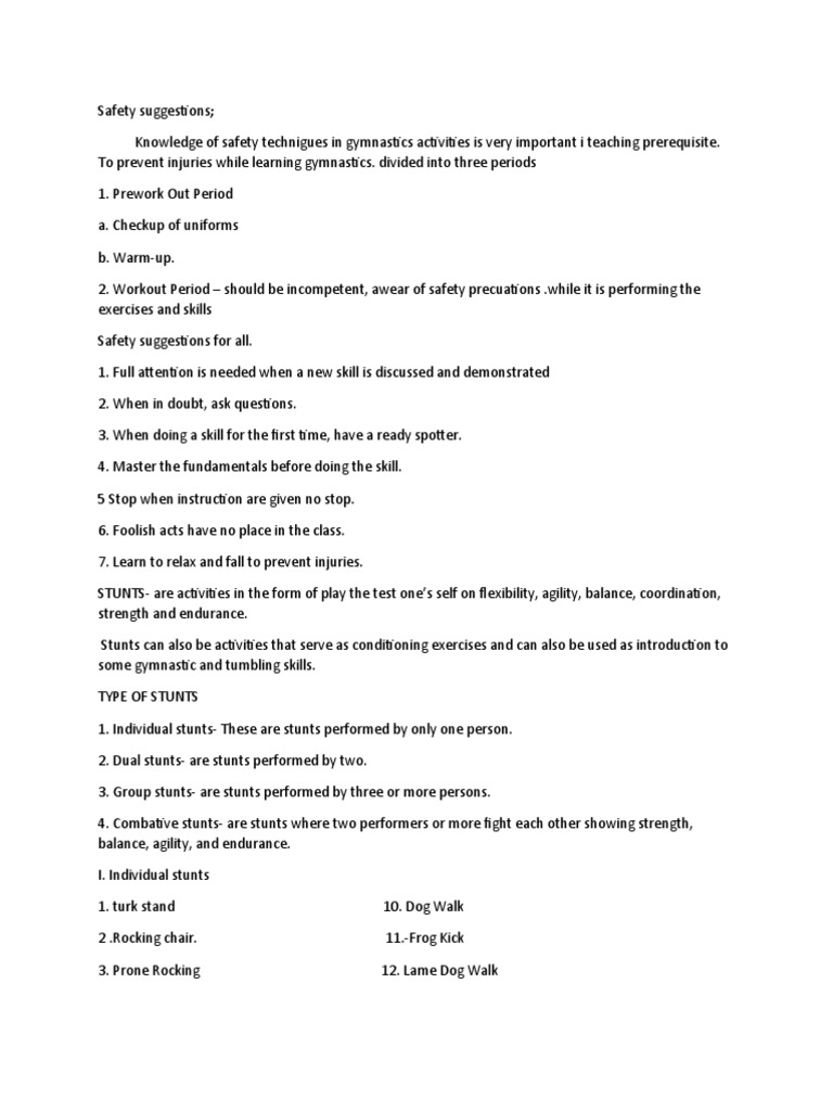 Safety in Gymnastics PDF