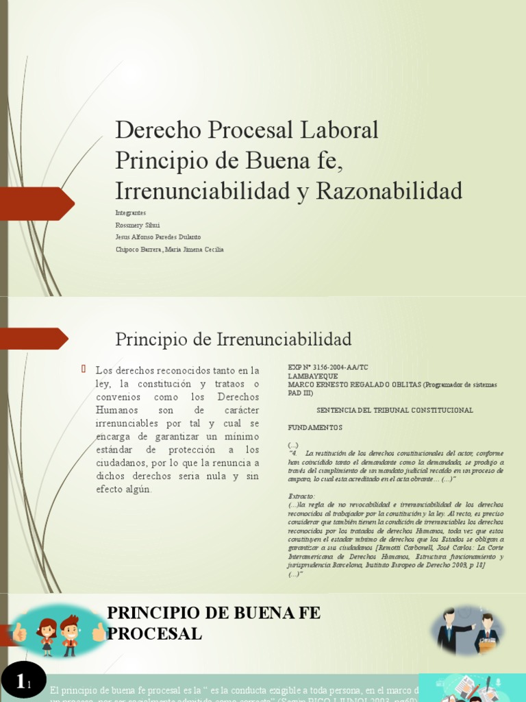 Derecho Procesal Laboral Principios | PDF | Ley procesal | Justicia