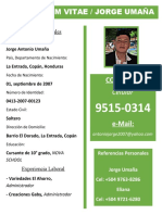 CV Jorge Umaña Administrador Honduras