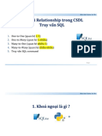 CSDL3. Relationship Trong CSDL, Truy Vấn SQL