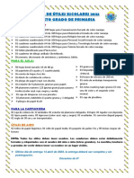 Lista de Útiles Escolares 2023 Sexto Grado de Primaria: para El Estudiante